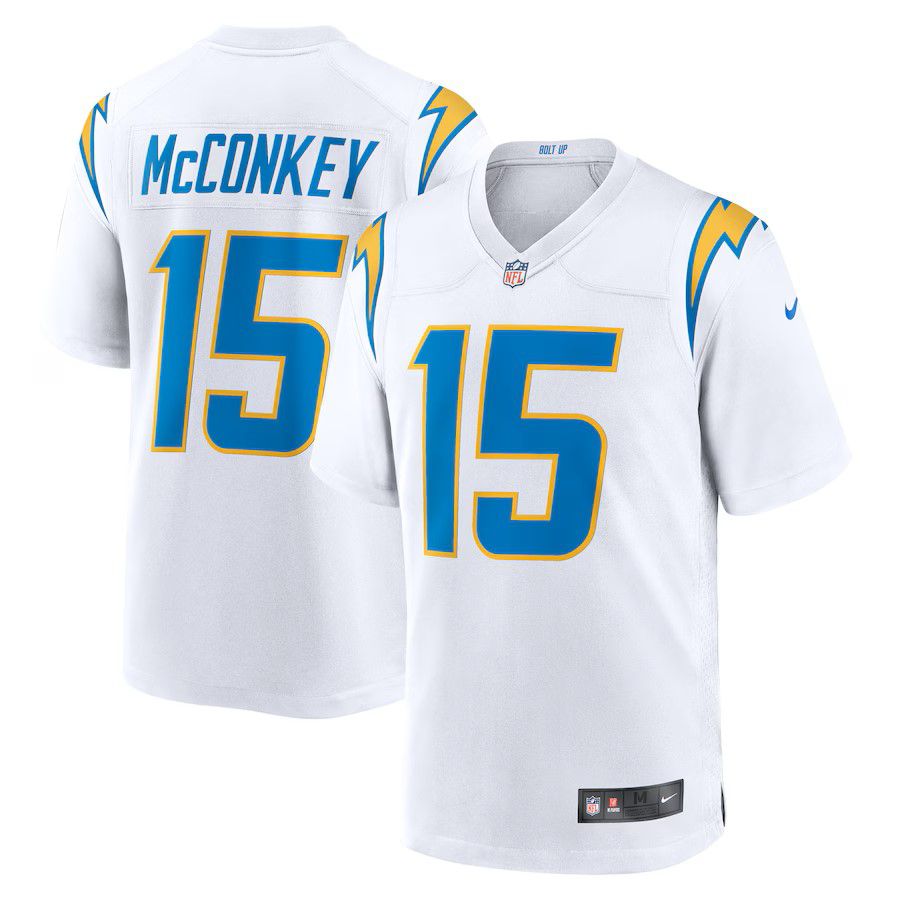 Men Los Angeles Chargers #15 Ladd McConkey 2025 Nike White Game NFL Jersey->los angeles chargers->NFL Jersey